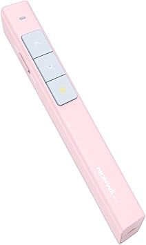 Norwii Wireless Presentation Clicker, PowerPoint Clicker with Laser Pointer | Presentation Remote for PowerPoint Presentations, Plug & Play USB Slide Advancer, Compatible with Mac/Windows/Linux/Android
