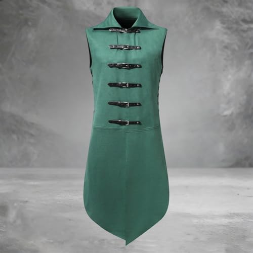 Chaleco victoriano medieval de alta calidad con acabados de moda y cuello alto 3