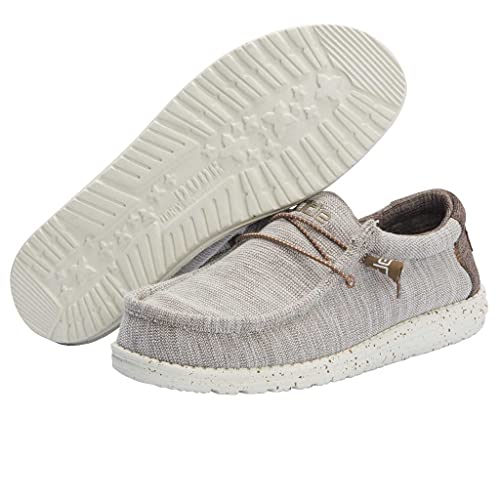 HEYDUDE HEYDUDE Men's Wally Stretch Limestone Size 9 | Men’s Shoes | Men's Lace Up Loafers | Comfortable & Light-Weight