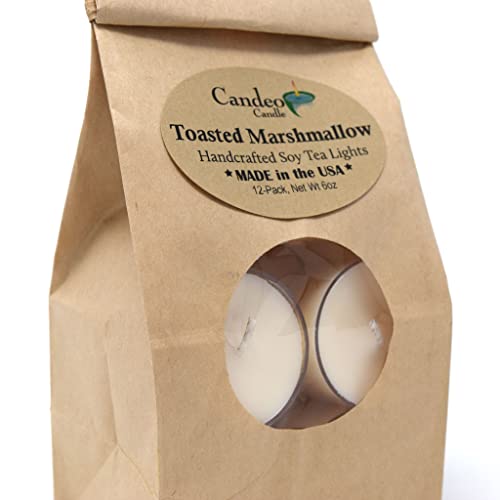 Geroasted Marshmallow, Soja-Teelichter, 12 Stück, transparente Kerzen Cover