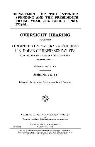 Department of the Interior spending and the president’s fiscal year 2015 budget proposal