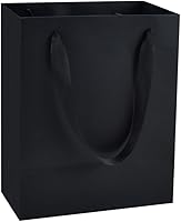 Vista 9 de HUAPRINT Paquete de 30 (10 juegos) bolsas de papel negras con asas, tamaños mixtos de 5.25 x 3.75 x 8 pulgadas, 8 x 5 x 10 pulgadas y 10 x 5 x 13