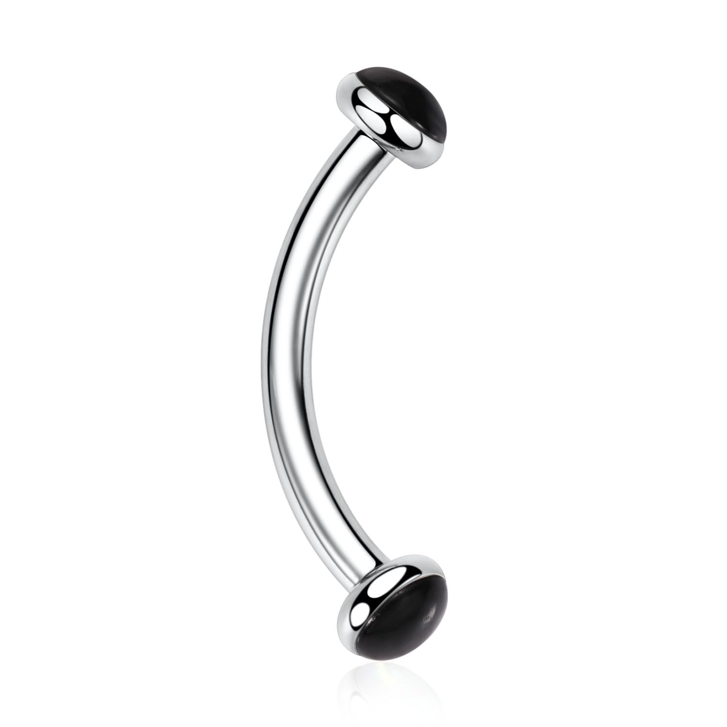 hengkaixuan G23 Piercing de titanio para cejas, anillo curvado, 16 g, para ombligo, ombligo, aretes de roook daith, anillo de labios, joyería de cejas, 6 mm-12 mm
