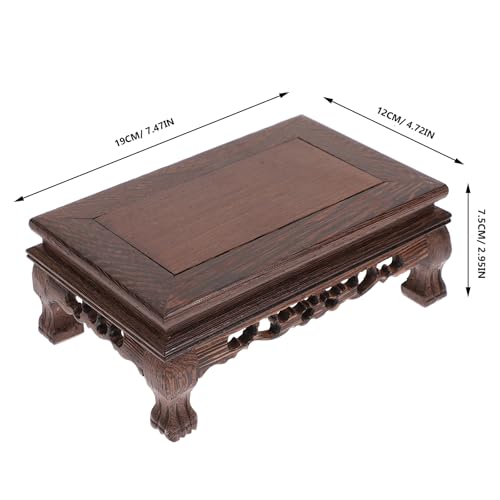 Pot de fleur plastique marron : base de rangement et support stable rétro TIDTALEO - 3