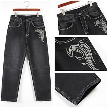 Y2k Baggy Jeans With Wide Leg For Men Vintage Relaxed Fit