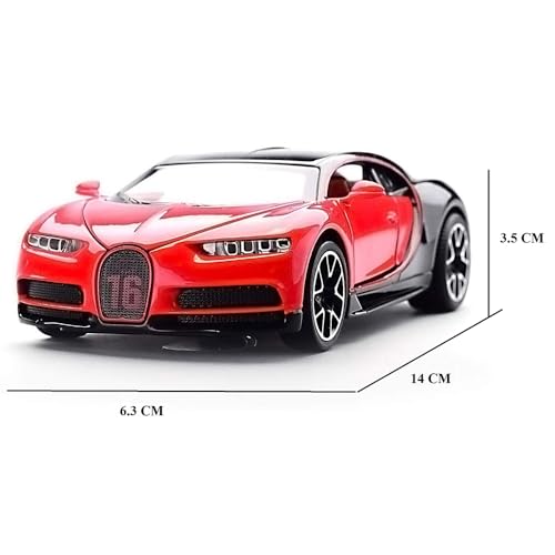 Image of 1:32 Scale Chiron Toy Car Diecast Metal Cars with Light Sound Openable Door Pullback Toy Car for Kids Best Gifts Toys for Boys