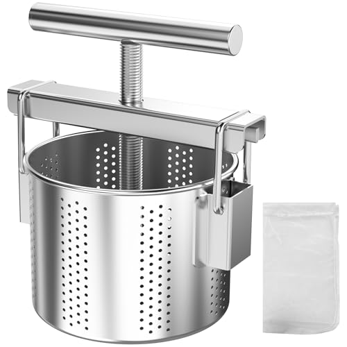 Stainless Steel Manual Vegetable Squeezer-Heavy Duty Cheese & Yogurt Strainer