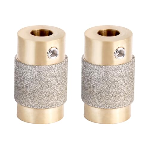 2 PCS X 3/4 Inch Brass Core Grinder Bits for Stained Glass Grinder - Diamond Grinding Drill Bit Head Tools Set for Stained Glass Supplies
