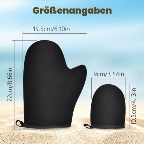 LOPHE Selbstbräuner Handschuh schwarz doppelseitig – Ansicht 2