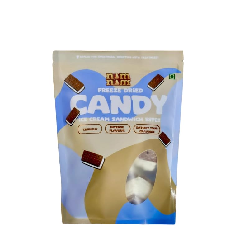 NAM NAM Ice Cream Sandwich Bites | Crunchy Freeze-Dried Ice Cream Treats | Perfectly Sweet & Creamy Snack | No Refrigeration Needed, 6-Month Shelf Life | Ideal for Gifting & Indulging (B0D9F7YLVS) Amazon Price History, Amazon Price Tracker