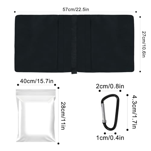 changshengda Sandsäcke für Fotostudio - 4er Pack Leere Gewichtssäcke für Lampenstative, Stative, Auslegearme und Foto Studio Ausrüstung (Schwarz)