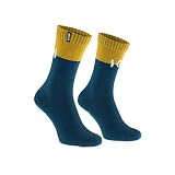 Ion Scrub Fahrrad Socken blau/gelb 2021: Größe: 35-38