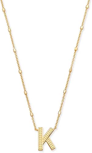 Kendra Scott Letters A-Z Pendant Necklace for Women, Fashion Jewelry,
