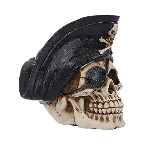 Halloween Skull Props, Creepy Halloween Decorations, Human Skull Decor Skeleton Head Sculpture Statue Realistic Decorations Pirate Models Resin Bedroom Crafts Cover