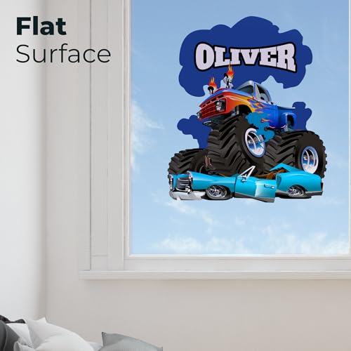 Vinilo Decorativo Personalizado Camión Monstruo Niños 52x36 pulg miniatura 5