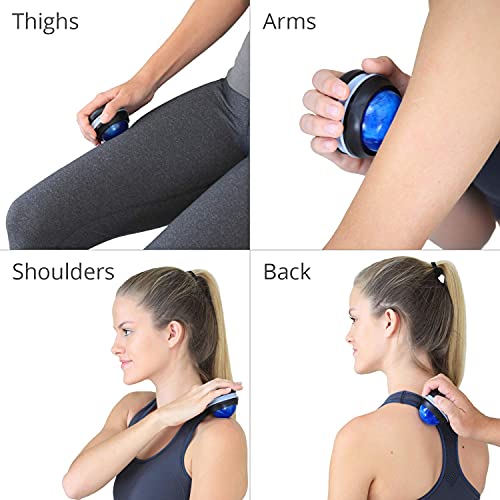 Body Back Manual Massage Roller Ball, Roller Massager, Self Massager, Lacrosse Ball Massager, Back Massage Tool, Self Massage Ball For Sore Muscle & Joint Pain (Silver) #TOP5