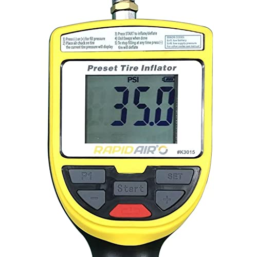Rapidair K3015 Automaticshutoff 175 Psi Digitaldisplaypreset Tire Inflator Gauge thumb #2