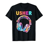 USHER Headphone Music Lover Hiphop Fan Music T-Shirt