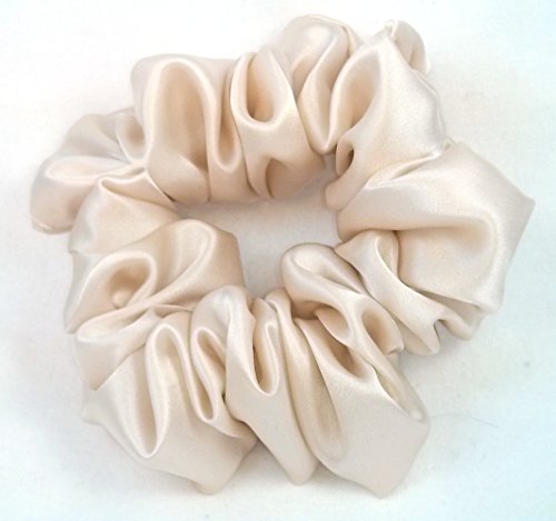 Champagne Silk Charmeuse Scrunchy - Made in the USA