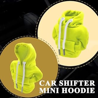 Kutyun 2PCS Gear Shift Hoodie, Universal Car Shift Knob Cover, Automotive Interior Cute Gadgets, Car Accessories and Decorations Mini Hoodie for Car Shifter