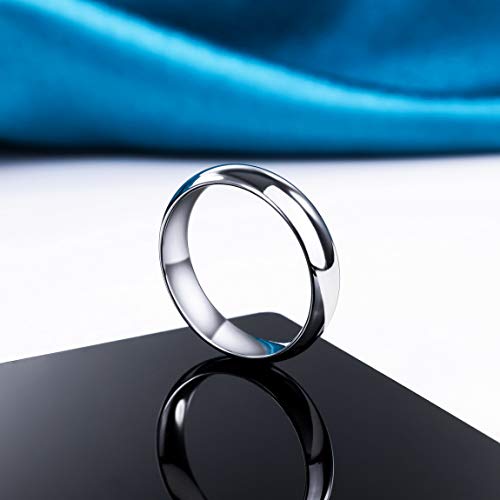 Inblue Personalized Promise Rings Engraving Name Date Custom Rings For Women Girls Best Friend Mothers Day Stainless Steel Wedding Band Ring Jewelry Valentines Gift For Her (Silver Color) #TOP2