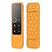 Fintie Protective Case for Apple TV 4K 5th, 4th Gen Remote - Casebot (Honey Comb Series) Lightweight (Anti Slip) Shock Proof Silicone Cover for Apple TV Siri Remote Controller, Orange