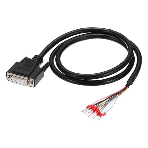 Câble DB15 RS232 femelle 15 broches 26 AWG double blindage pour liaison série 1m
