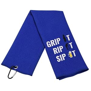 KEYCHIN – Toalla de golf para papá, toalla de golf, toalla bordada, toalla de golf,