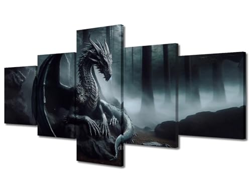 Créatures mythiques sur toile 127 x 61 cm pour habiller un grand mur vide