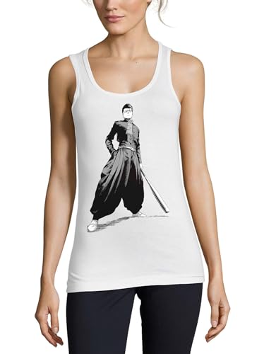 Camiseta anime 171 sin mangas de algodón puro con tejido transpirable para mujer