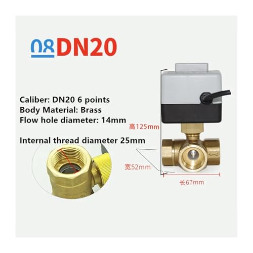 Válvula de bola motorizada 2 vías actuador eléctrico CA 220V interruptor manual DN40 6
