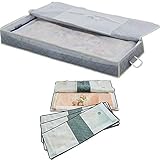 【セット買い】アストロ 不織布製 着物収納ケース グレー 179-05 + 着物収納袋 3方開き 活性炭消臭 4枚 171-49