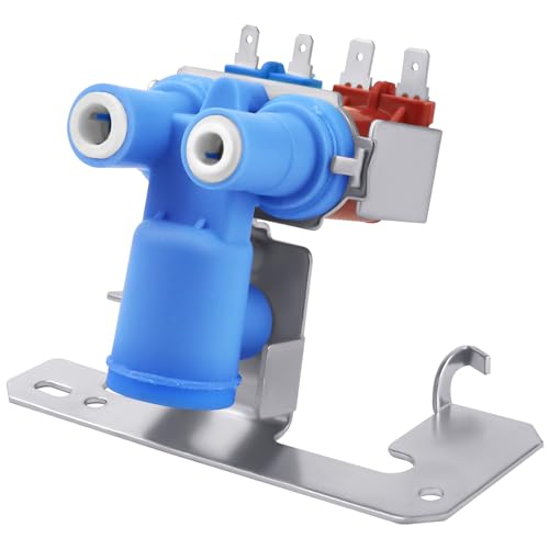 WR57X10032 WR57X33326 Refrigerator Water Inlet Valve WR57X10032 Dual Solenoid Valve Compatible with GE Refrigerator Replace WR57X10040 WR57X33326 WR57X10064 PS901314 Ice-Maker Water Valve by Blutoget