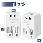 Bates- Universal Adapter for Travel, Compact International Power Adapter for USA, EU, UK, Australia, and India Outlets, All in One - Image 2