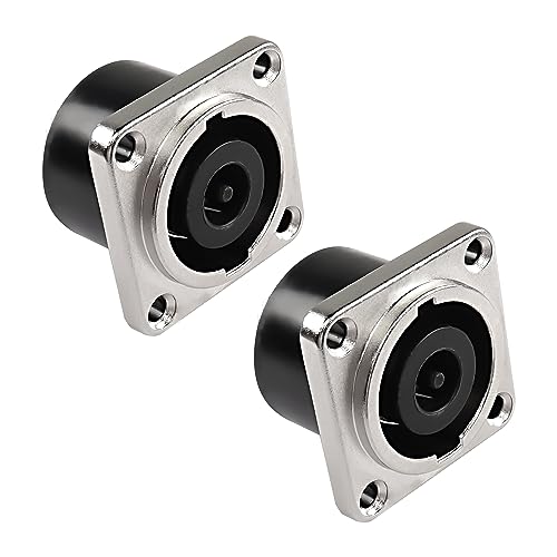 Conector panel Speakon NL8MPR hembra 8 polos plateado x2 miniatura 1