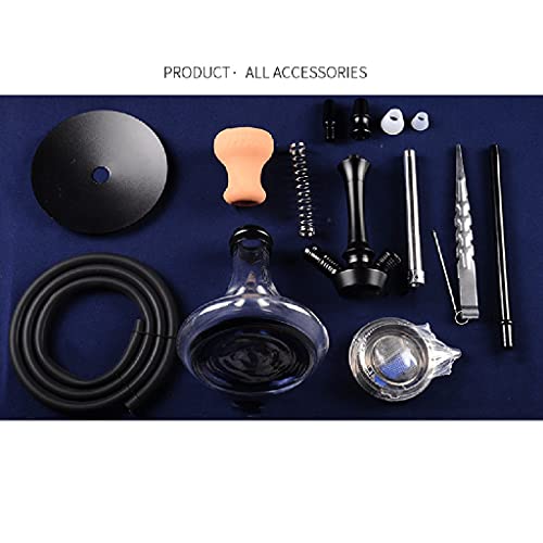 GaoYunQin 1 Schlauch Huka Shisha Komplett-Set Wasserrohre zum Rauchen, Glas Shisha Bars Wasservase (Color : Red) – Bild 6