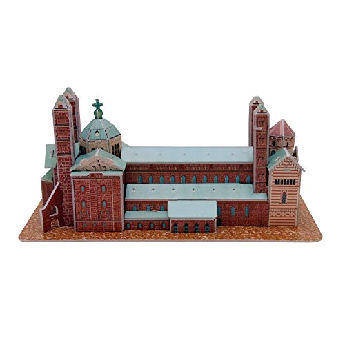 Runsong Creative 3D Puzzle Paper Model Speyer Cathedral Diy Fun & Educational Toys World Great Architecture Series, 37 Pcs #TOP3