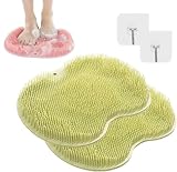 Confezione da 2 cuscinetti in silicone per doccia con ventose, verde