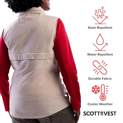 SCOTTeVEST Q.U.E.S.T Vest for Women - 42 Hidden Pockets - Water Repellent for Travel & More3
