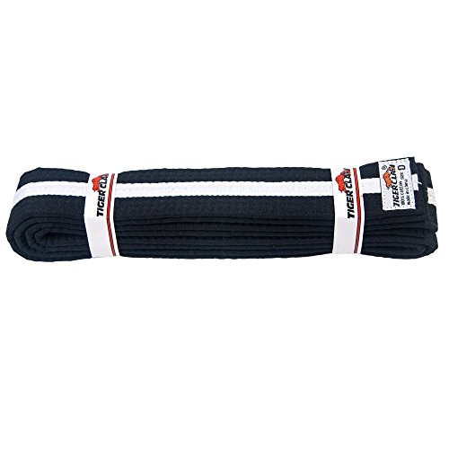 Tiger Claw Uniform Belt - Black With White Stripe #4 #TOP23