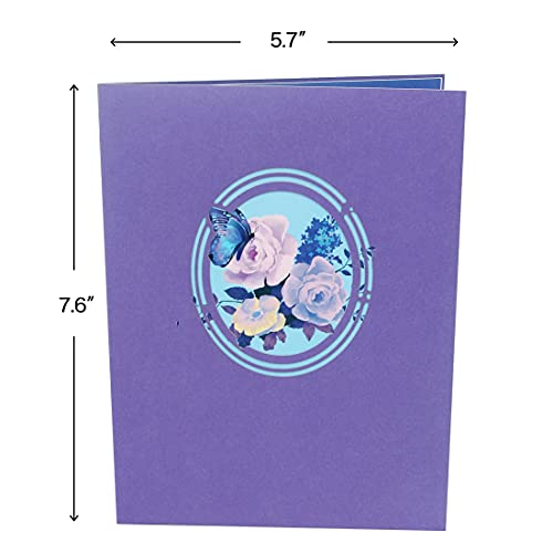 Ribbli Butterfly Birthday Card - 3D Pop Up Card,Morpho Butterfly Card,Mothers Day Card, Anniversary,Thinking Of You,Get Well,Butterfly Gifts For Her,Women,Wife,Daughter,Girl,Mom,Girlfriend #TOP3