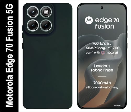 Image of SBMS Silicone Back Cover Case for Motorola Moto Edge 70 Fusion 5G | Soft Micro-Fibre Lining Inside | Camera Protection Bump | Shockproof Back Cover Case for Moto Edge 70 Fusion (Candy Cloth Green)