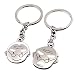 Produktbild Outflower 1 Paar 3D Mini Old Man Oma Form Legierung Anhänger Schlüsselanhänger Geschenk für Paar Liebhaber Sweetheart, Auto Ornament Keychain Werbung Promotion Geschenk, Ca. 30x27MM