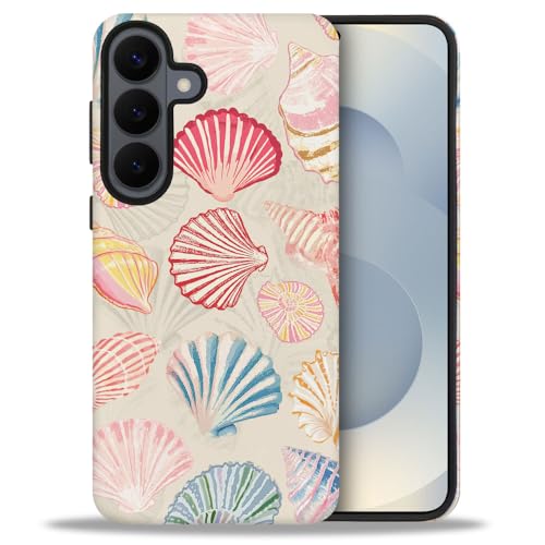 Coque pour Samsung Galaxy S26 DAIZAG de protection militaire à motif coquillage coloré givré