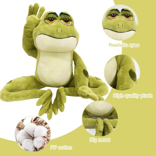 JynxtoyZeal Frosch Kuscheltier Kinder, Frog Kuscheltier Plüsch, Frog Plush Toy Stuffed Animal, Plüsch Spielzeug Geschenk für Kinder-22cm