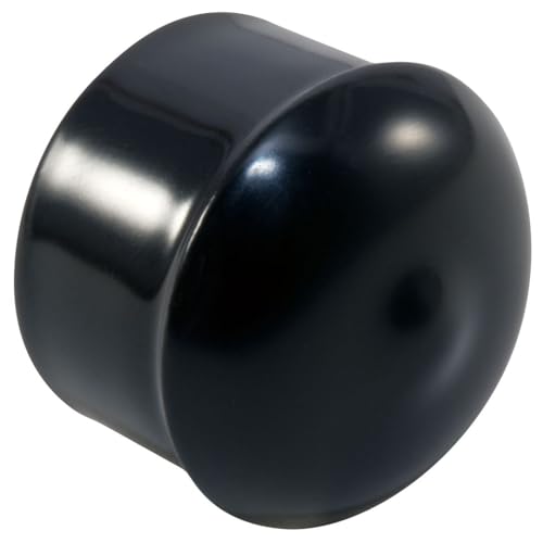 Image of Caplugs VCF-750-16 VCF Series - Vinyl Caps with Flanges, 200 Pack, Black Plastic, 0.750 inch W x 1.000 inch L Protective Closures, Thread Protectors, Dust and Moisture Seals, Masking, Plating, Color Coding