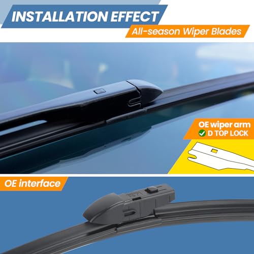 GSPSCN 2 WipersReplacement For Toyota Prius Prime and Prius 2022 2021 2020 2019 2018 2017 2016，Original Equipment Windshield Wiper Blades Set 28"+16"(Set of 2) by GSPSCN - Used condition - Image 2