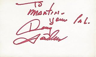 Doug Sanders Autographed Golf 3x5 Inch Index Card - 20 PGA Tour Wins