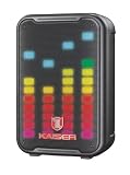 Bocina con Micrófono Bafle Recargable Kaiser BB 8' Pulgadas Luz Reactiva Bluetooth FM Micro SD Auxiliar Bass 10W RMS MSA-0108