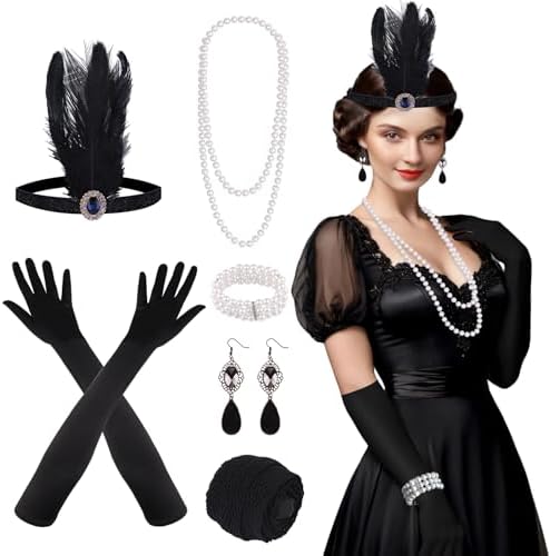 FEPITO 1920s Accessories Set for Women